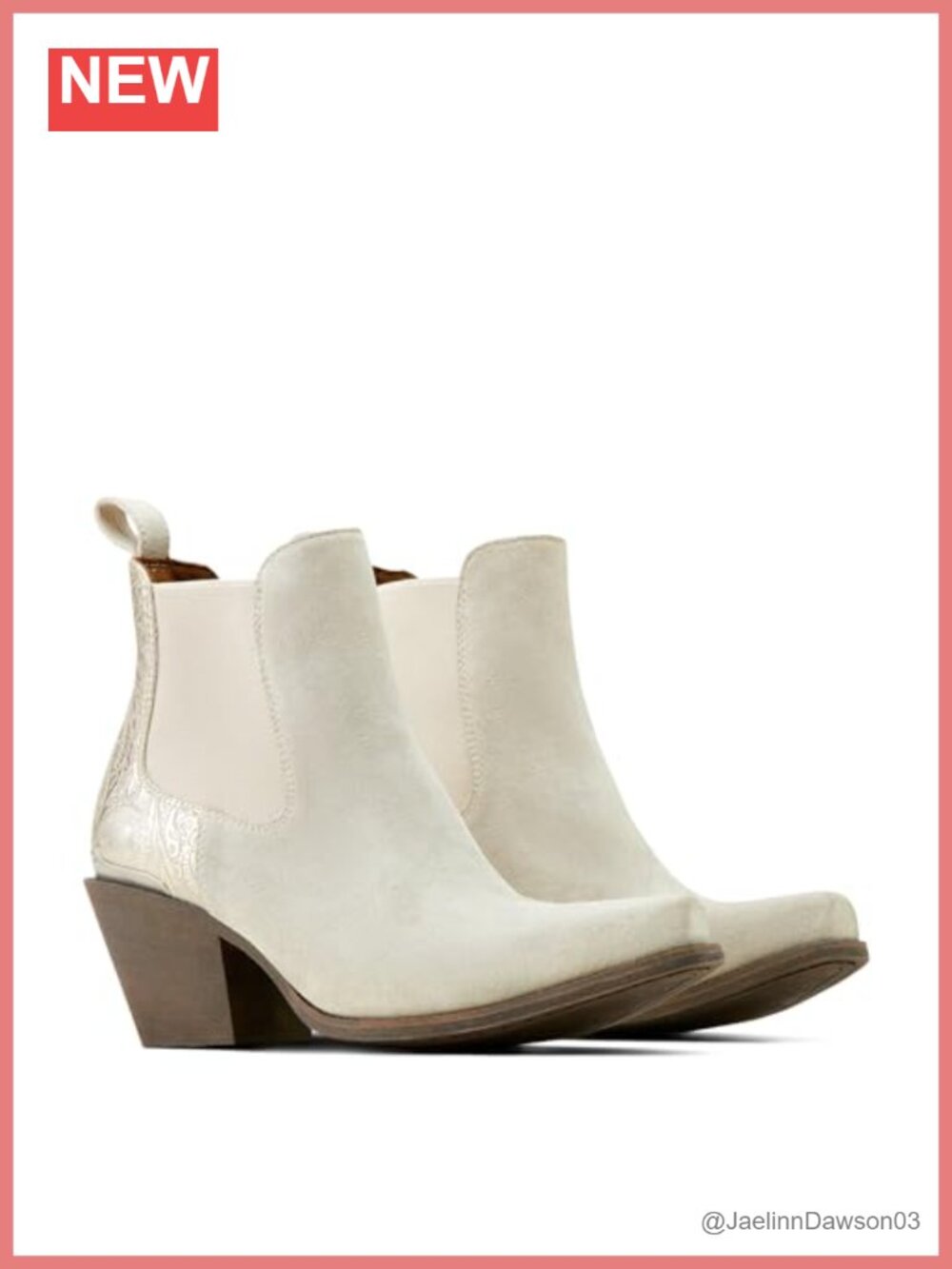 Western Chelsea Boots Leather Block Heel Calf High Work Boots